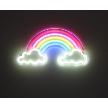 Globo - LED Neonska stenska dekoracija LED/3W/USB mavrica