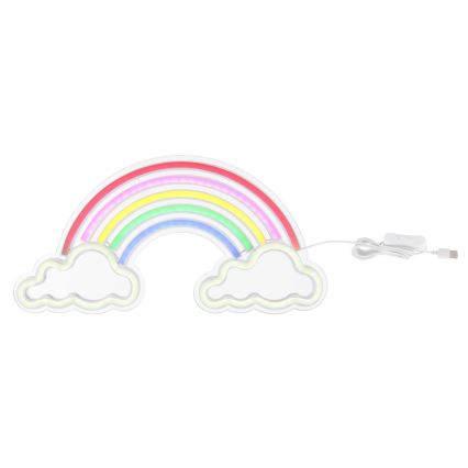 Globo - LED Neonska stenska dekoracija LED/3W/USB mavrica