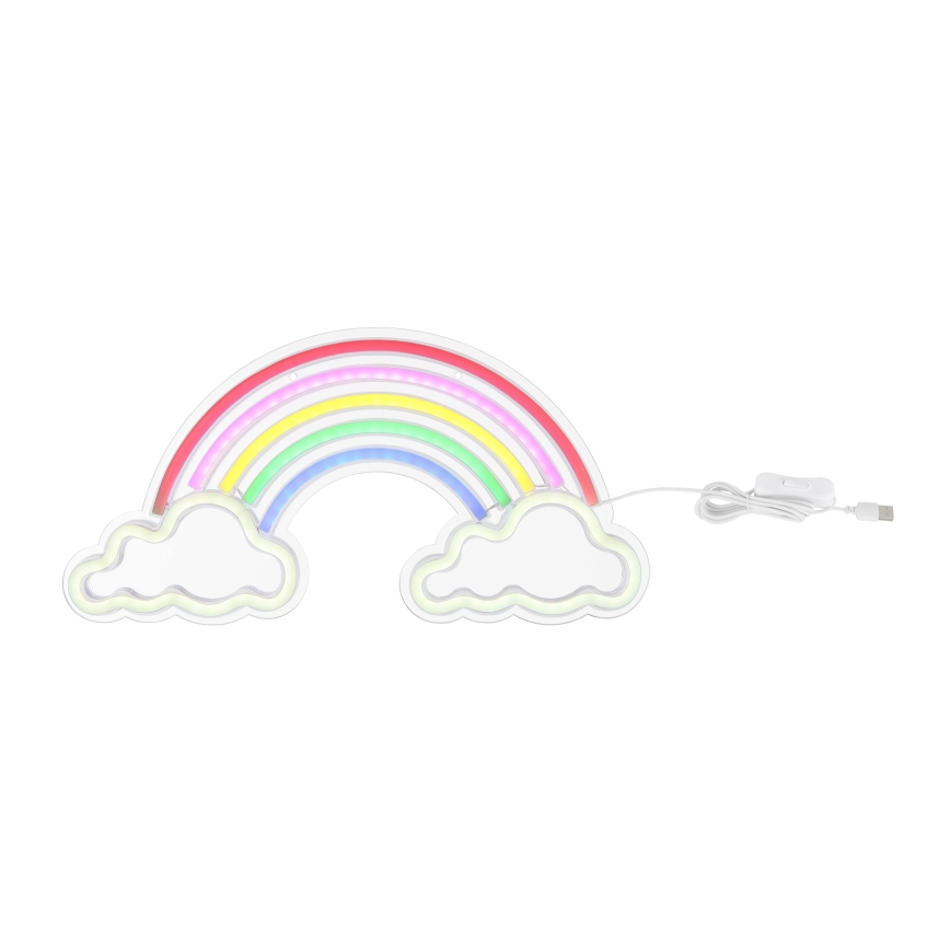 Globo - LED Neonska stenska dekoracija LED/3W/USB mavrica