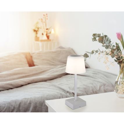 Globo - LED Zatemnitvena namizna svetilka na dotik LED/2W/5V 3000/4500/6500K 800 mAh srebrna