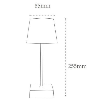 Globo - LED Zatemnitvena namizna svetilka na dotik LED/2W/5V 3000/4500/6500K 800 mAh srebrna