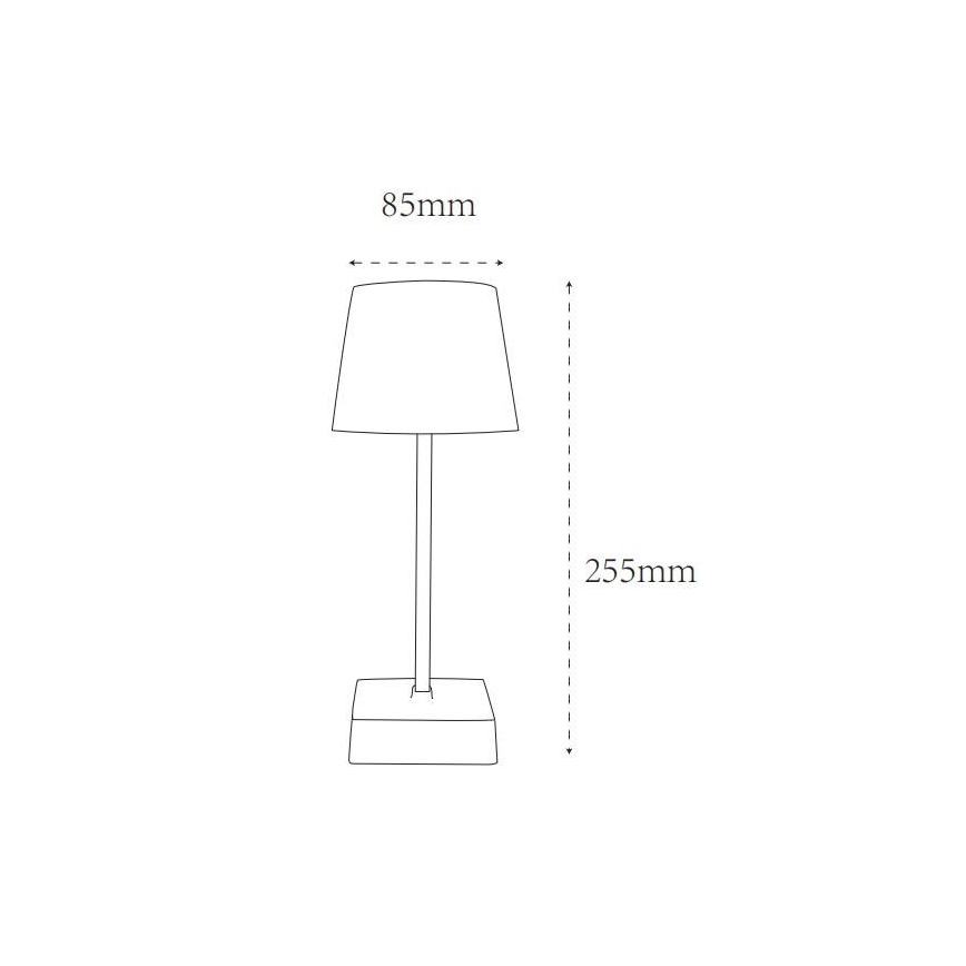 Globo - LED Zatemnitvena namizna svetilka na dotik LED/2W/5V 3000/4500/6500K 800 mAh srebrna