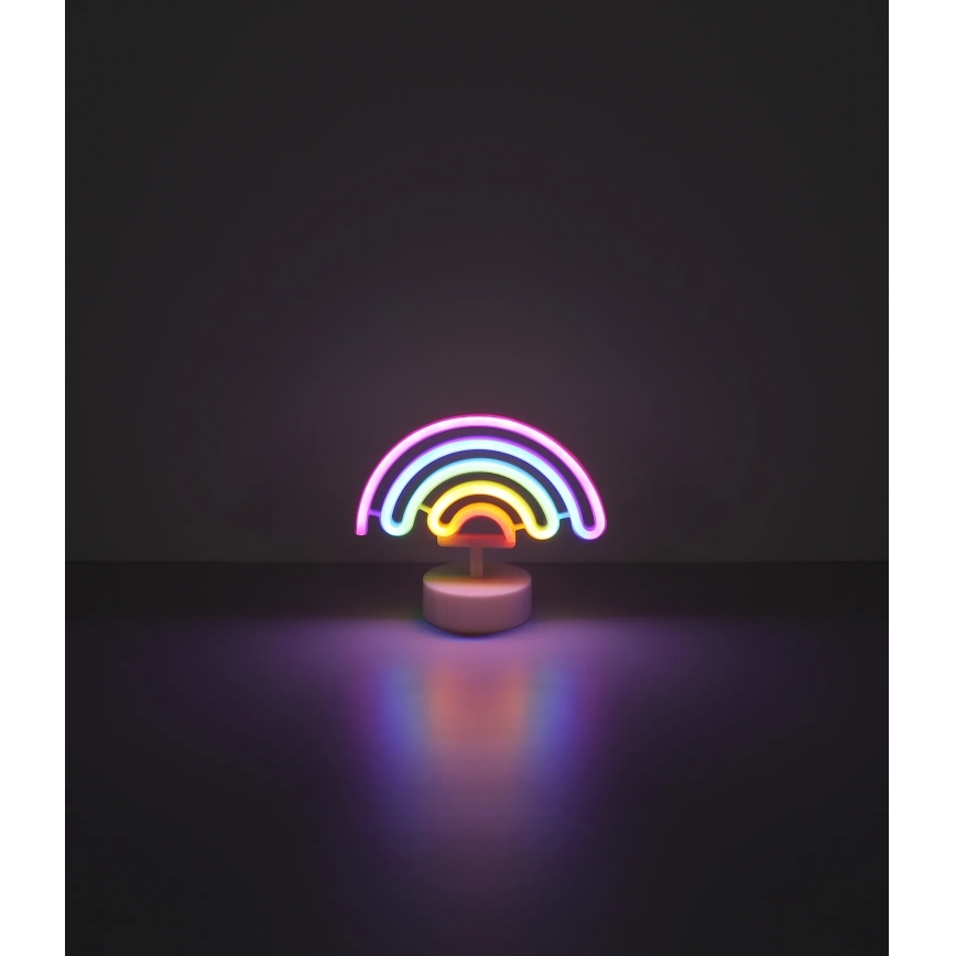 Globo - LED Neonska namizna dekoracija LED/2W/3xAA mavrica