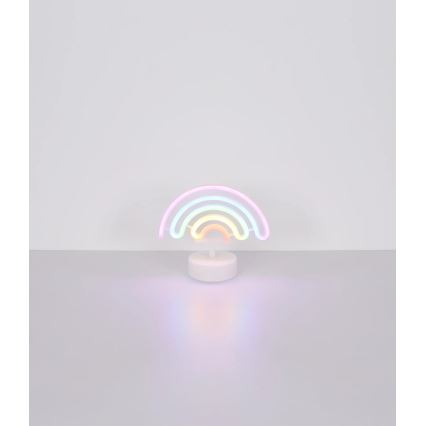Globo - LED Neonska namizna dekoracija LED/2W/3xAA mavrica