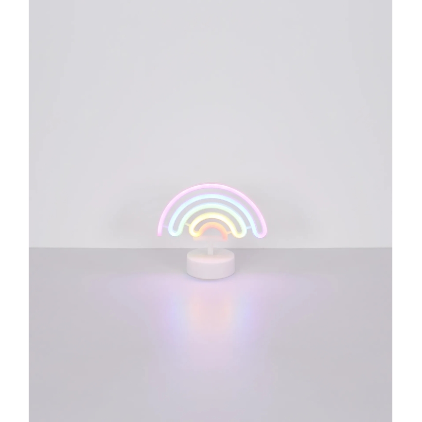 Globo - LED Neonska namizna dekoracija LED/2W/3xAA mavrica