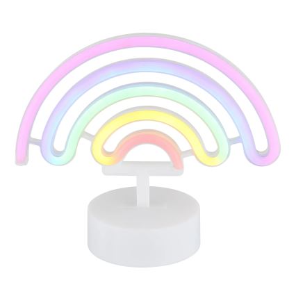 Globo - LED Neonska namizna dekoracija LED/2W/3xAA mavrica