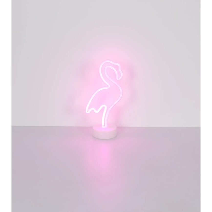 Globo - LED neonska namizna dekoracija LED/2W/3xAA flamingo