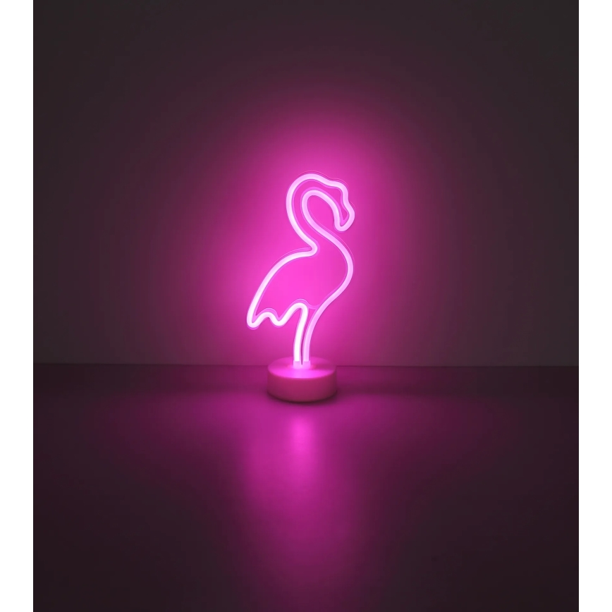 Globo - LED Neonska namizna dekoracija LED/2W/3xAA plamenec