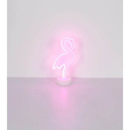 Globo - LED Neonska namizna dekoracija LED/2W/3xAA plamenec