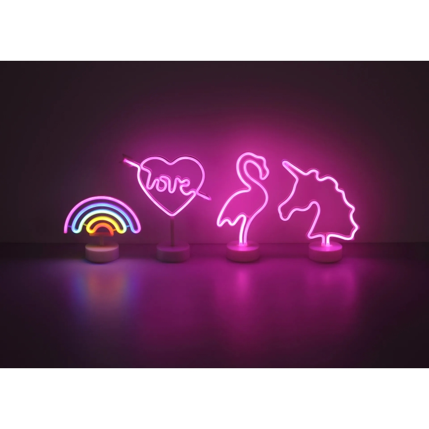 Globo - LED Neonska miza dekoracija LED/2W/3xAA samorog