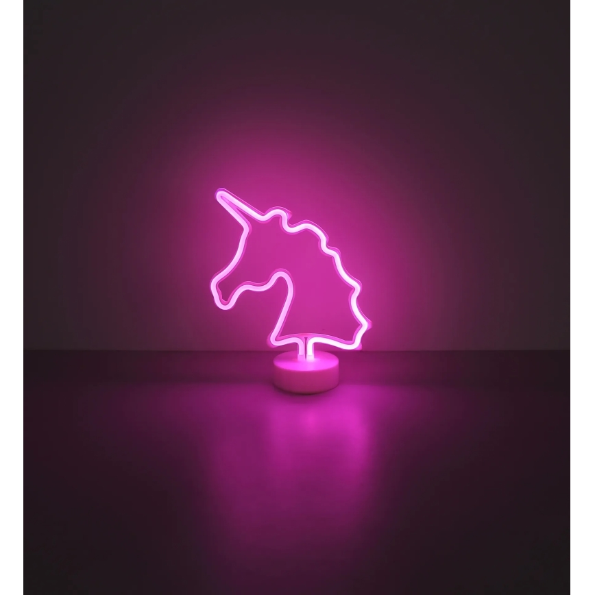 Globo - LED neonska namizna dekoracija LED/2W/3xAA samorog
