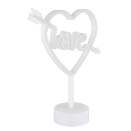 Globo - LED Neonska miza dekoracija LED/2W/3xAA heart