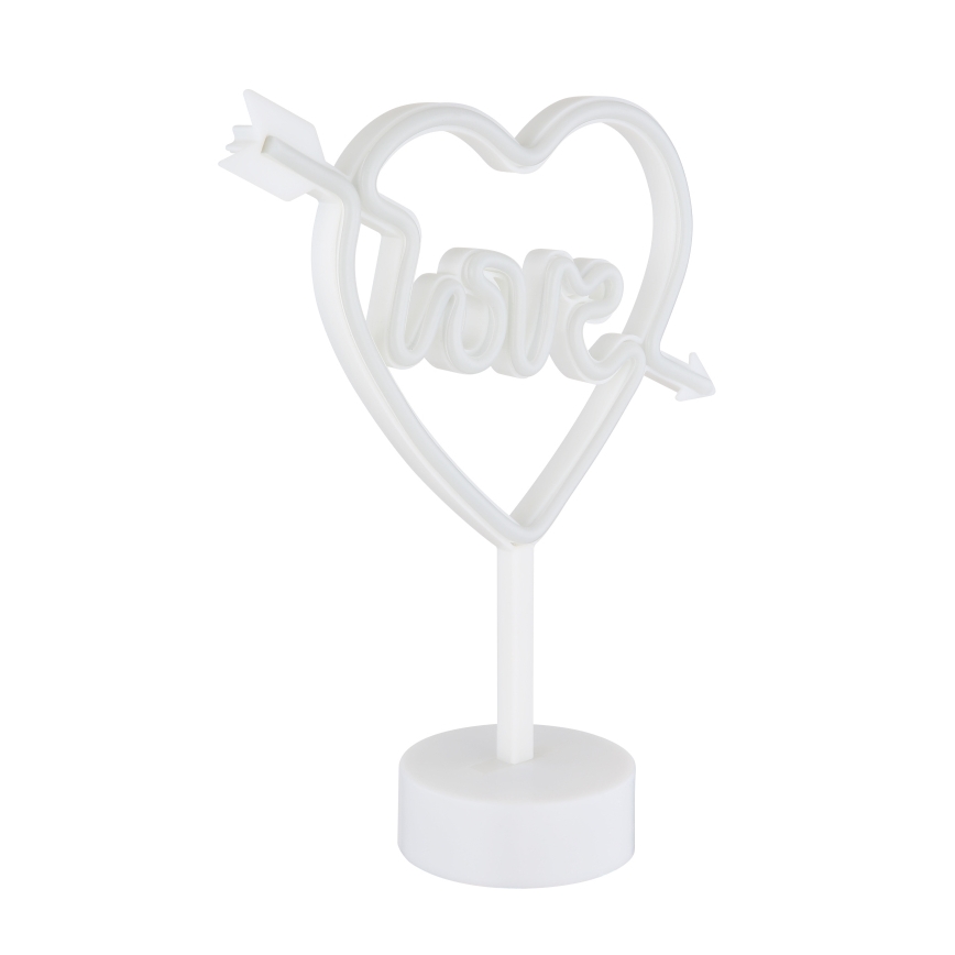 Globo - LED Neonska miza dekoracija LED/2W/3xAA heart
