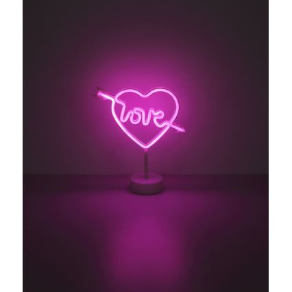 Globo - LED Neonska miza dekoracija LED/2W/3xAA heart