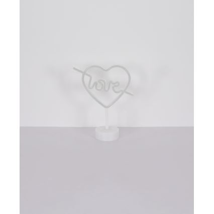 Globo - LED Neonska miza dekoracija LED/2W/3xAA heart
