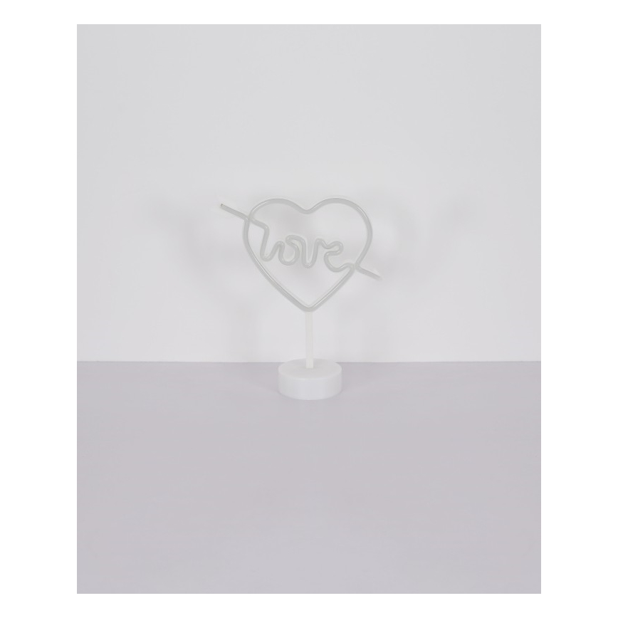 Globo - LED Neonska miza dekoracija LED/2W/3xAA heart
