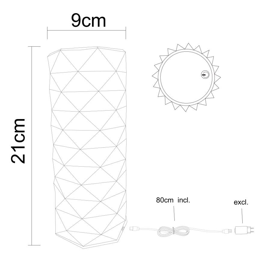 Globo - LED Zatemnitvena namizna svetilka na dotik LED/1W/5V 2700/4000/6500K 800 mAh