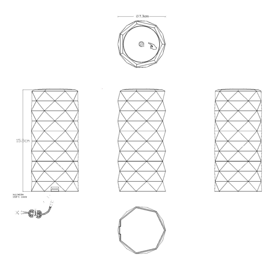 Globo - LED RGB Polnilni na dotik namizna svetilka LED/0,6W/3,7V 500mAh