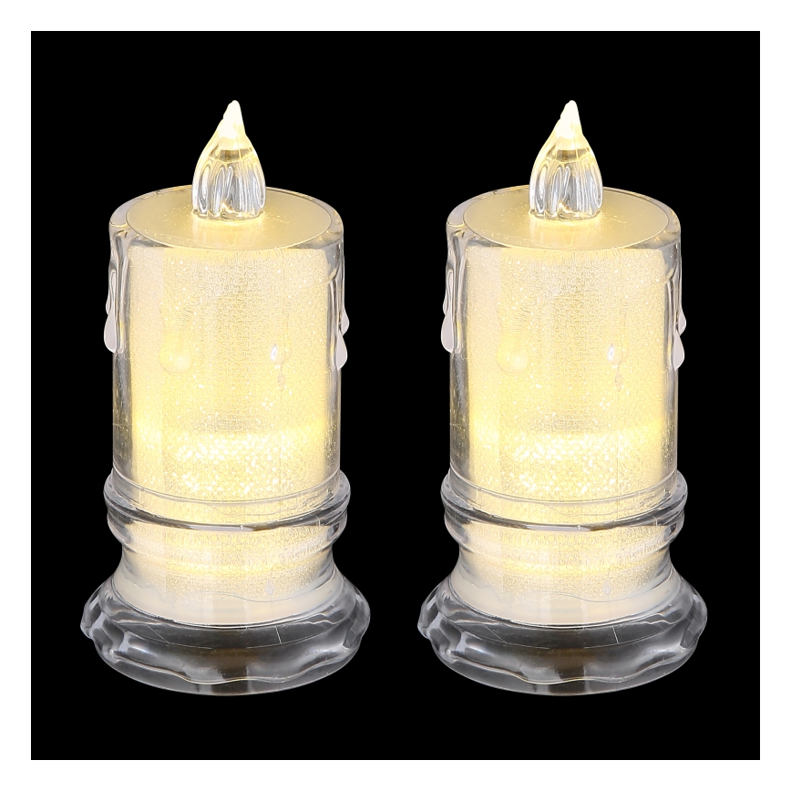 Globo - SET 2x LED Sveča LED/0,25W/3xLR1130
