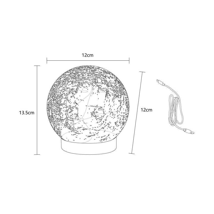 Globo - LED Okrasna polnilna namizna svetilka 25xLED/0,06W/5V 600 mAh IP44