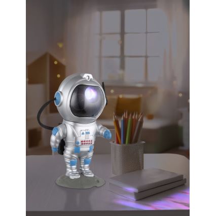 Globo - LED RGB Namizna svetilka LED/4,5W/5V astronaut srebrna