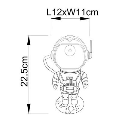 Globo - LED RGB Namizna svetilka LED/4,5W/5V astronaut srebrna