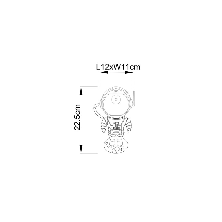 Globo - LED RGB Namizna svetilka LED/4,5W/5V astronaut srebrna
