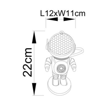 Globo - LED RGB Namizna svetilka LED/6W/5V astronaut bela