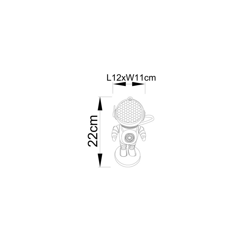 Globo - LED RGB Namizna svetilka LED/6W/5V astronaut bela