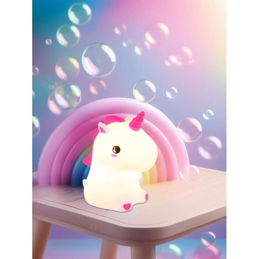 Globo - LED RGBW Zatemnljivo polnilno otroško nočno svetilo LED/1,5W/5V 1200 mAh enorog