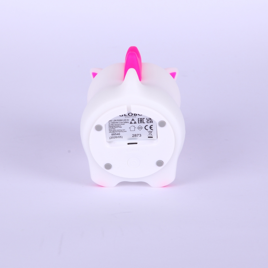 Globo - LED RGBW Zatemnljivo polnilno otroško nočno svetilo LED/1,5W/5V 1200 mAh enorog