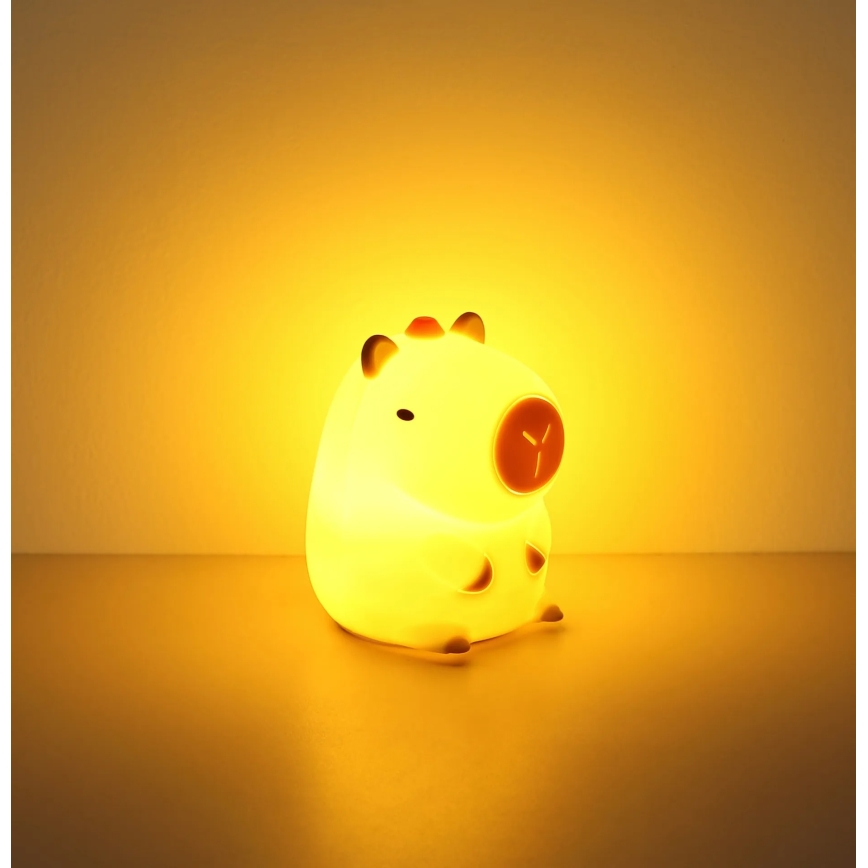 Globo - LED RGBW zatemnjevalna polnilna otroška nočna lučka LED/1,5W/5V 1200 mAh kapibara