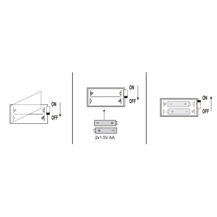 Globo - LED Božična veriga 20xLED/2xAA 2,2m topla bela