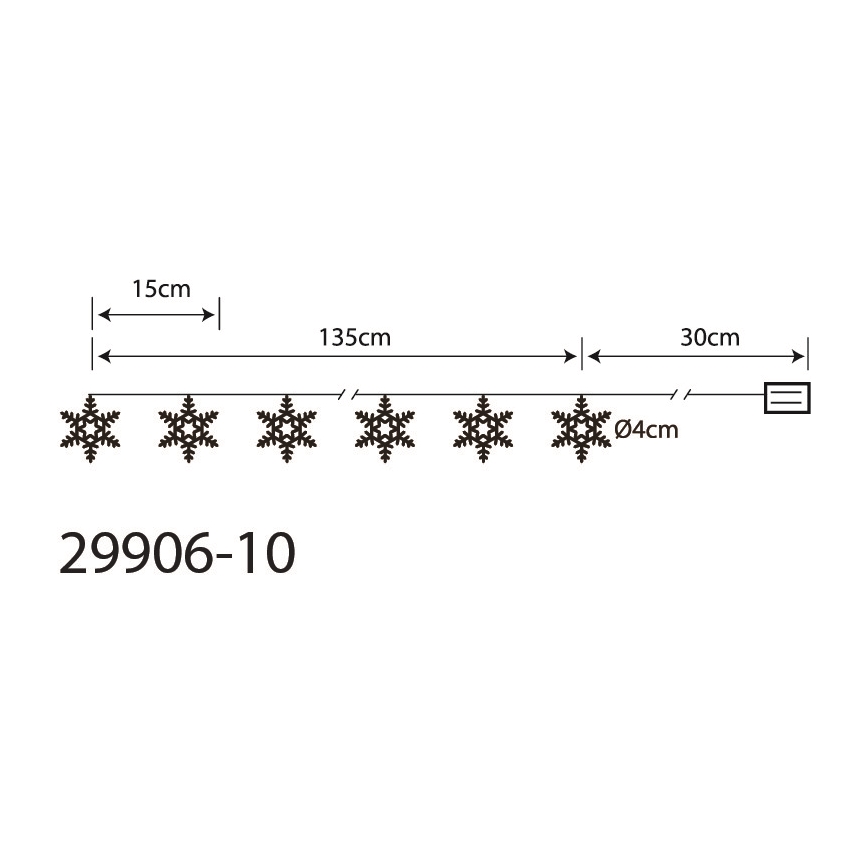 Globo 29906-10 - LED Okrasna veriga 10xLED/0,03W/2xAA