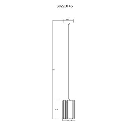 Globo - Lestenec na vrvici 1xE27/60W/230V pr. 13,5 cm