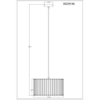 Globo - Lestenec na vrvici 1xE27/60W/230V pr. 35 cm