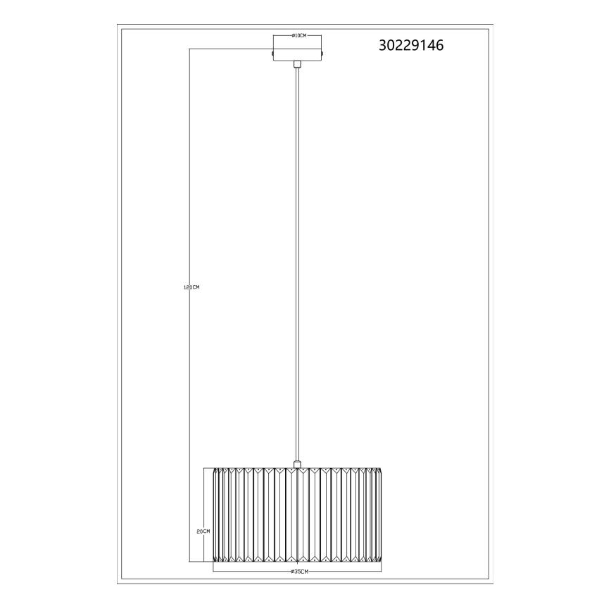 Globo - Lestenec na vrvici 1xE27/60W/230V pr. 35 cm