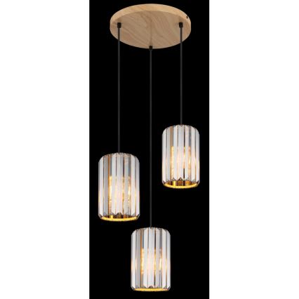 Globo - Lestenec na vrvici 3xE27/60W/230V pr. 35 cm