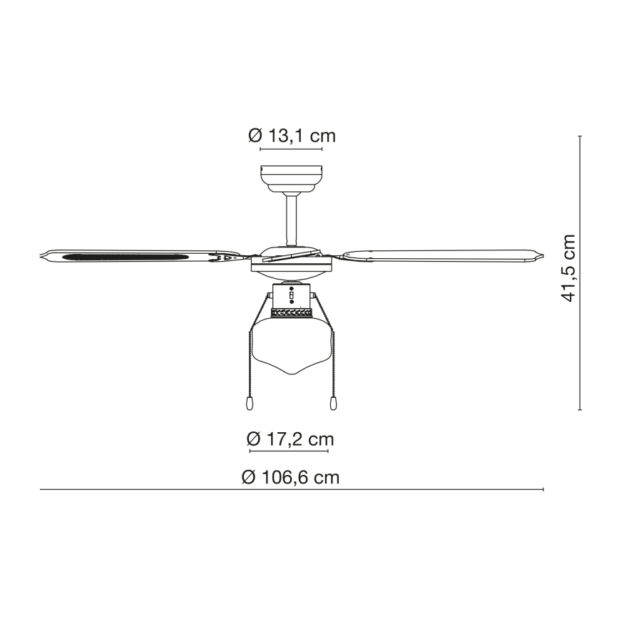 Globo - Stropni ventilator 1xE27/60W/230V