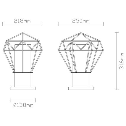 Globo - Zunanja svetilka 1xE27/15W/230V IP44