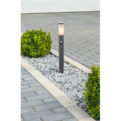 Globo - Zunanja senzorska svetilka 1xE27/15W/230V IP44 80 cm antracit