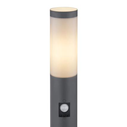 Globo - Zunanja senzorska svetilka 1xE27/15W/230V IP44 80 cm antracit