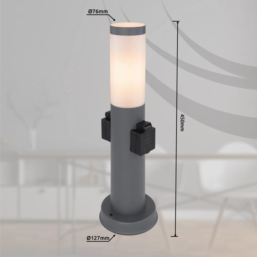 Globo 3158AK - Zunanja svetilka z dvema vtičnicama BOSTON 1xE27/23W/230V IP44