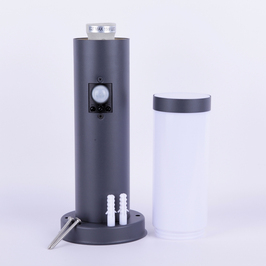 Globo - zunanja svetilka s senzorjem 1xE27/15W/230V 45 cm IP44