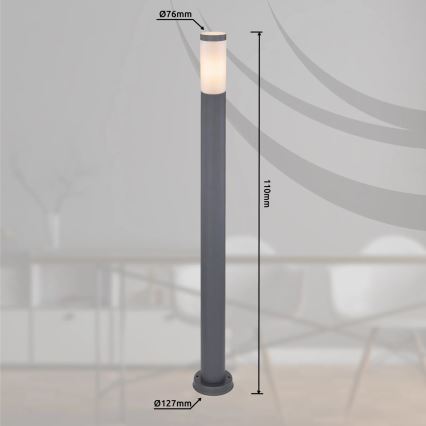 Globo - Zunanja svetilka 1xE27/60W/230V IP44 110 cm antracit