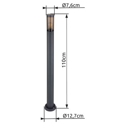 Globo - Zunanja svetilka 1xE27/23W/230V 110 cm IP44