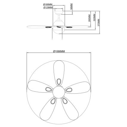 Globo - Stropni ventilator 1xE14/60W/230V