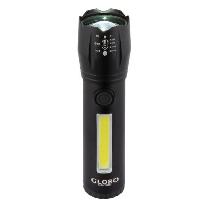 Globo - LED Polnilna baterijska svetilka LED/3W/5V + COB/3W 5500K 1200 mAh