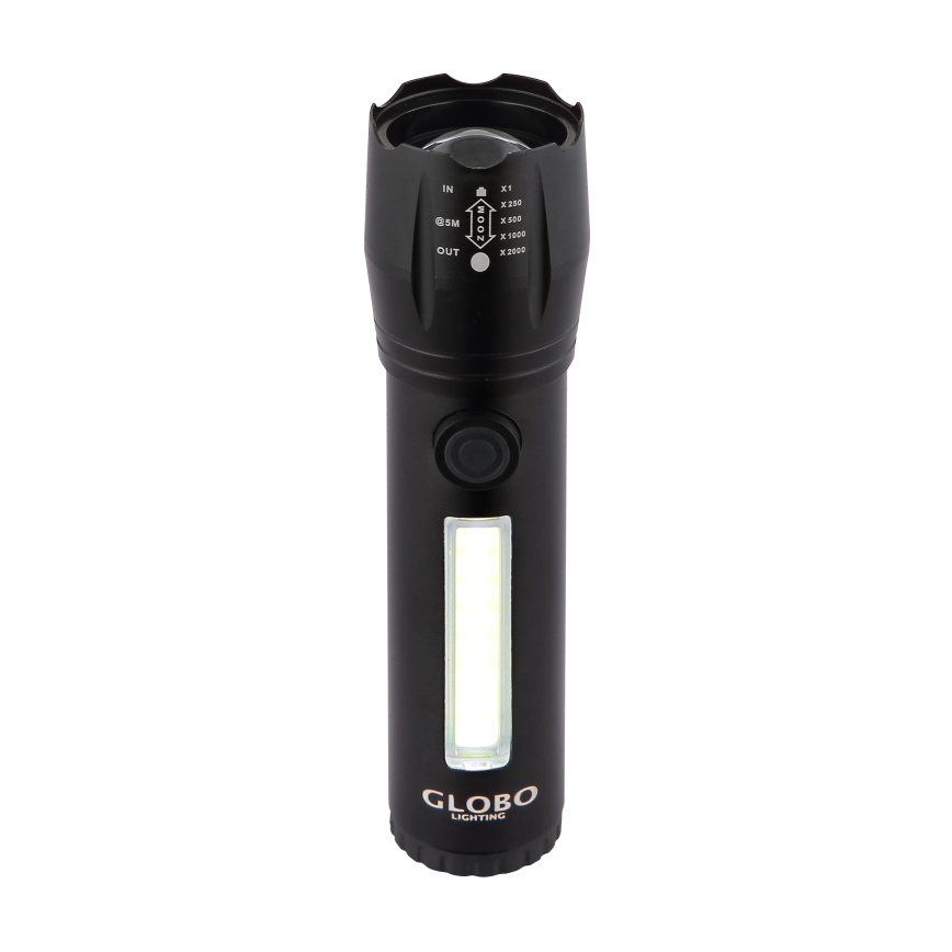Globo - LED Polnilna baterijska svetilka LED/3W/5V + COB/3W 5500K 1200 mAh