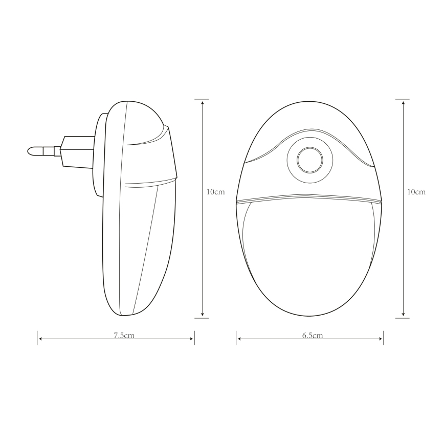 Globo - LED Orientacijska svetilka v vtičnico s senzorjem 4xLED/0,6W/230V